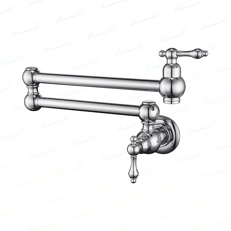 Np Aerator Single Cold Water Mechanical Arm Telescopic Folding French Retro Kitchen Faucet Sink Mop Sink Outdoor