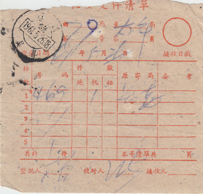 61-5-26 Jiangsu Wu County Last month's dental machine waist-stamping machine waist document list