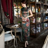 Длинное легкое ципао, ретро элитное осеннее платье, 2023 года