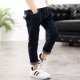 Quần jeans bé trai 2019 quần áo mùa thu đông mới cho trẻ em Phong cách phương Tây trẻ em Hàn Quốc cộng với quần thể thao nhung - Quần jean