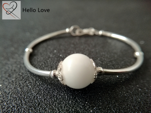 HelloLove sterling bạc căng vú sữa vòng tay hạt vòng tay chất liệu vòng tay bé lưu niệm đồ trang sức vú - Quà lưu niệm cho bé / Sản phẩm cá nhân quà cho bé trai