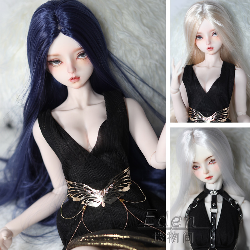 Eden Creation Workshop Bjd Wig 3/4 Size, 3/4 Size, 4/6 Size, Milk Silk Middle Part in Stock