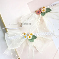 MOG flower-like bow tie cat pet original jewelry small dog necklace bow tie dog English short cute