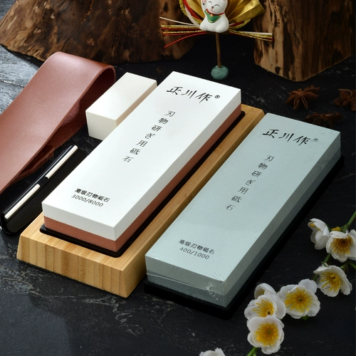 正川作 Профессиональный шлифовальный нож Стоун Семейство использует лезвие кухонного ножа для коммерческого двустороннего грубого и мелкого масляного камня кухонные шлифовальные ножи