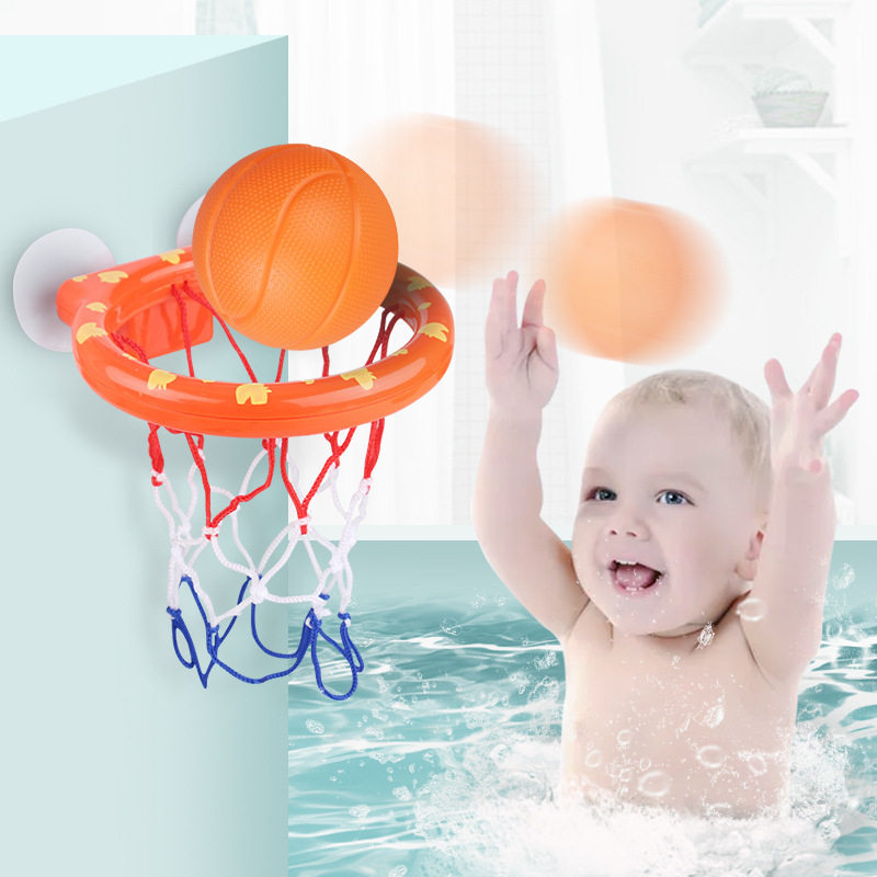 Baby Bath Toys Children 0-1-2 Years Old Playing Suit Boys Shooting Basketball Hoop Baby Bathroom Exercise Toys