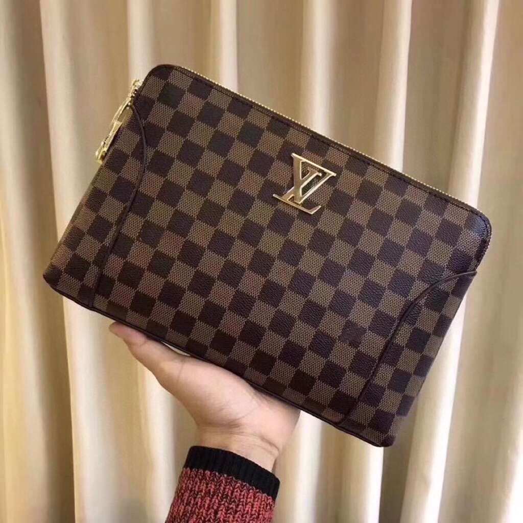 Handbags Men's new business Leisure 100 hitch a large capacity hand grab with hand grip Lock Clips Bag for men's upscale hands Get the bag-Taobao