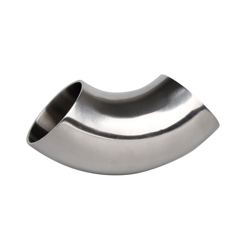 304 stainless steel welded elbow 90 degree inside and outside mirror polished sanitary grade stamping different diameter elbow joint pipe fittings