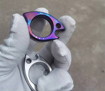 Titanium brother EDC small fat fish outdoor titanium alloy bottle opener outdoor key pendant finger buckle ring TC4