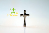 Handmade pure titanium metal cross necklace mens European and American couples student tide girl pendant Jesus Christian jewelry