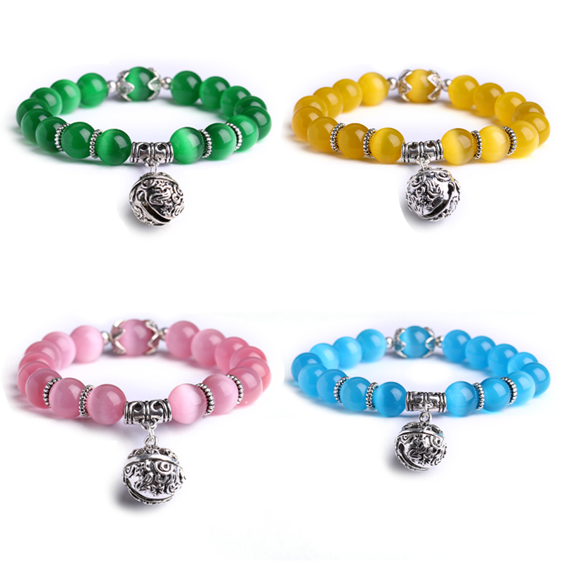 Crystal file new accessories crystal opal bracelet Korean version of women's hand string ornaments bell this year