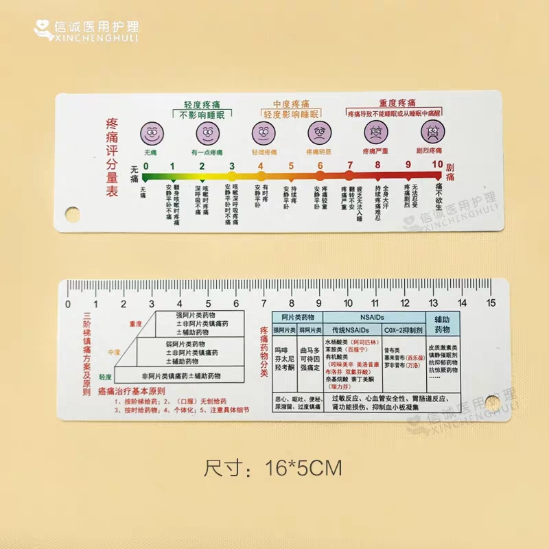 Pain Assessment Ruler Doctor Pocket Ruler Pain Scoring Ruler Expression Face Spectral Ruler VAS Child Pain Scoring Plastic