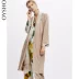 Oysho nâu rìa đơn giản trang trí áo choàng nhung mùa thu và mùa đông đồ ngủ ấm áp phụ nữ 30790886694 pijama đôi Night Robe