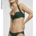 Oysho dây đeo đa năng màu xanh và màu xanh lá cây đa năng với phần đệm ngực trên bikini 30742547573 bikini gợi cảm Bikinis