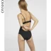 Oysho kim loại đen vòng thép tấm ngực pad backless mảnh bãi biển suối nước nóng nữ 32477547800 - Bộ đồ bơi One Piece Bộ đồ bơi One Piece