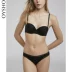 Oysho lưới đen trang trí eo thấp hông cổ điển microfiber đồ lót phụ nữ 30055256800
