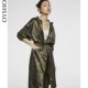 Oysho Thu đông Giảm giá Khaki Áo khoác nữ Áo trùm đầu dài tay Áo thể thao 31770525505