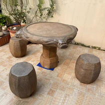 Stone Table Stone Bench Courtyard Garden Outdoor Natural Villa home Chinese imitation antique stone table Green Stone Head Tea Table Tea Table