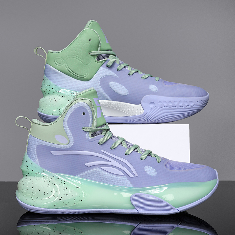 Yushuai 17Th Generation Wear-Resistant Cushioning Professional Competition Basketball Shoes High-Top Lightweight Breathable Sports Shoes That Make a Sound When Rubbed