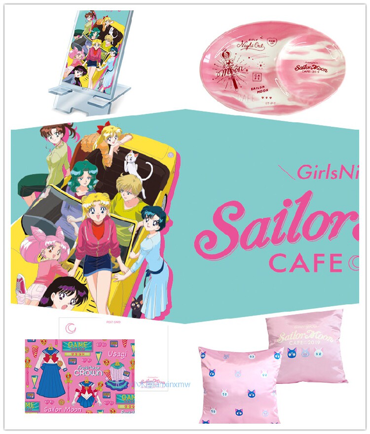 Sailor Moon 2019 Cafe Merchandise 2: Acrylic Keychain, Ticket Holder, Special Gift Coaster, Napkin Holder, Standee