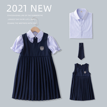Childrens clothing 2021 summer dress new girl dress baby princess fairy skirt children jk foreign style College pleats