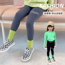 Girl Shark Skin Beating Underpants Spring Fall Outside Wearing Baby Elastic Body Grey Sports Pants Children Korean Version Casual Pants