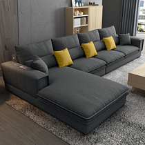 Simple small apartment Nordic style light luxury fabric sofa Modern living room technology cloth sofa combination furniture