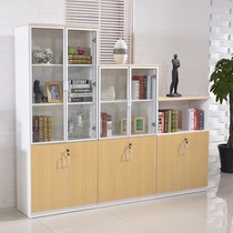 File cabinet Simple modern office large cabinet Data file cabinet Wooden high and low cabinet bookcase locker