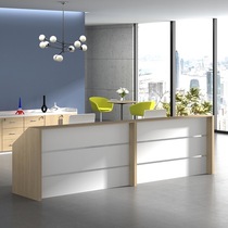 The companys modern and simple front desk desk Internet cafe reception desk intermediary front desk table bar counter welcome desk service desk