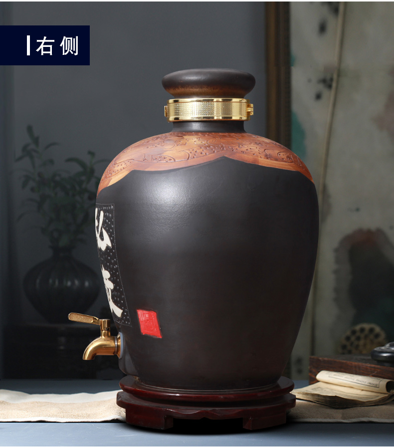 Jingdezhen ceramic jars with cover an empty bottle seal 10 jins 20 jins 30 jins 50 pounds it with leading mercifully wine