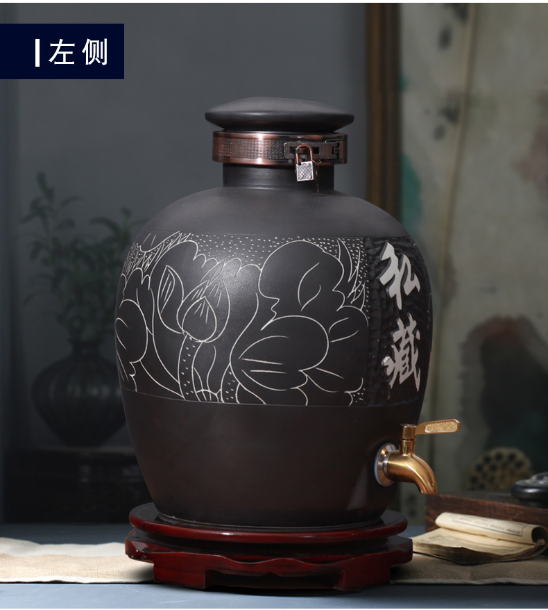 Jingdezhen ceramic wine jar 20/50 kg bottle wine it mercifully wine is special household seal hoard jars