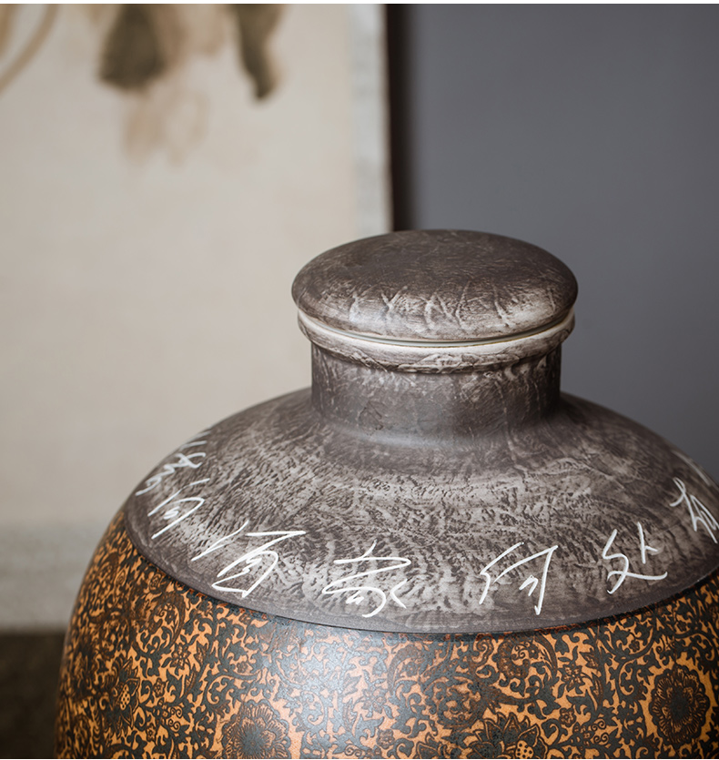 Jingdezhen ceramic jar jar jars 5/10/20 50 kg/home outfit mercifully wine special seal hoard it