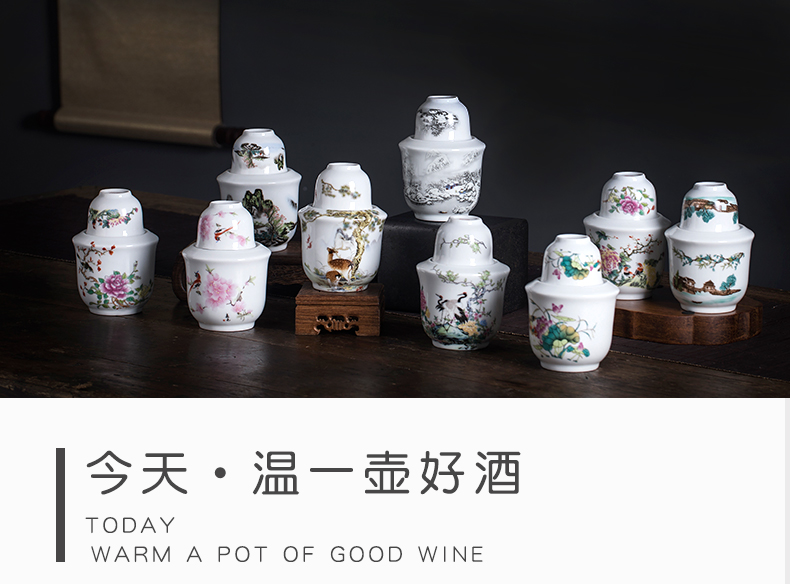 Wine temperature hot hip household Chinese jingdezhen ceramics Wine suits for liquor rice Wine liquor cup of hot temperature Wine pot