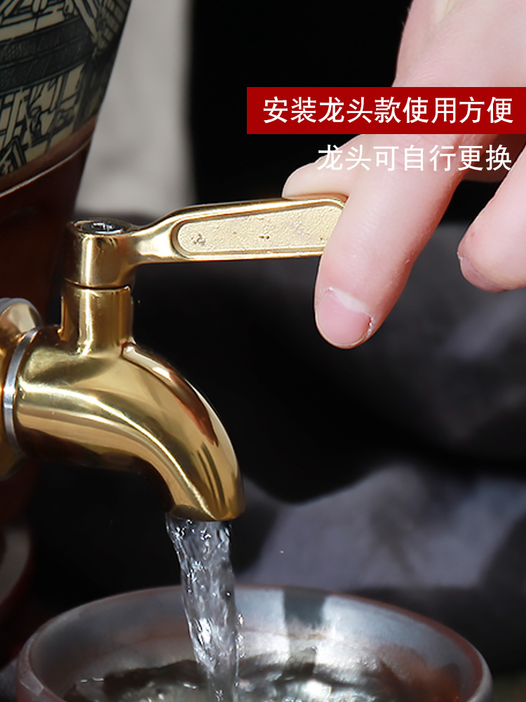 Jingdezhen ceramic wine wine jar cylinder 10 jins 20 jins 30 jins 50 jins antique bottle seal hip flask