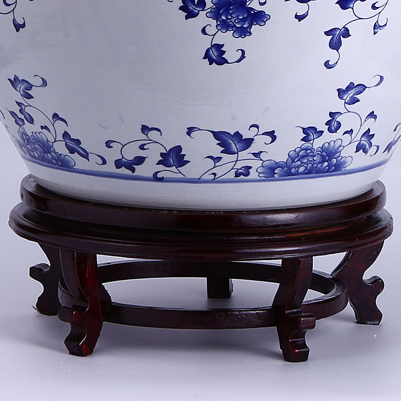 Have buy Have the send jingdezhen ceramic aquarium goldfish bowl aquarium water shallow green peony