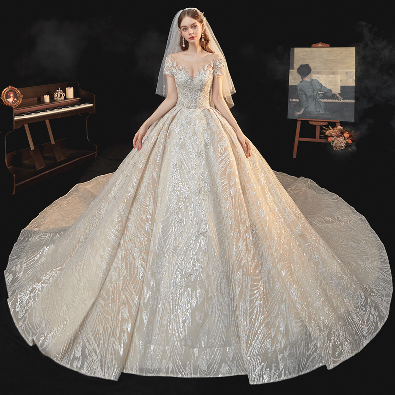 Starry sky for bride, 2021 collection, European style, suitable for teen, fitted Starry sky for bride, 2021 collection, European style, suitable for teen, fitted