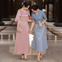 Doninas early summer mother dress young woman - in - law wedding banquet improved flag robe high - end custom dress