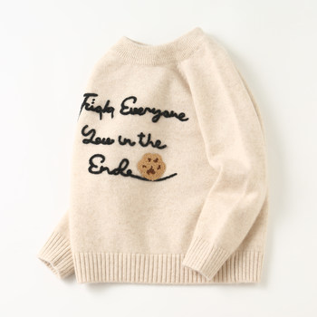 Hongye yuntai 100% pure cashmere boys' high-end sweaters girls autumn and winter baby sweaters children's cashmere sweaters Hongye yuntai 100% pure cashmere boys' high-end sweaters girls autumn and winter baby sweaters children's cashmere sweaters