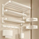 German Precision Cream-Colored Towel Rack, Bathroom No-Drill Towel Holder, Bathroom Space Aluminum Storage Hanging Rod