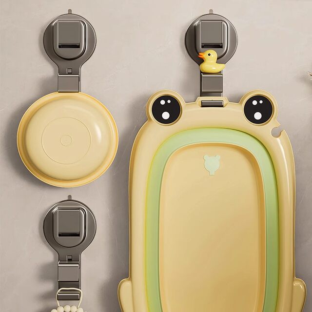 German Precision Suction Cup Basin Hook Bathroom Hanging Basin Toilet No-Drill Hanging Basin Bathtub Storage Rack Shelf