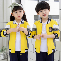 Kindergarten Garden Clothing Spring Autumn Suit Elementary School Childrens School Uniform Children Pure Cotton Sports Class Uniform Baseball Suit Three Sets Custom