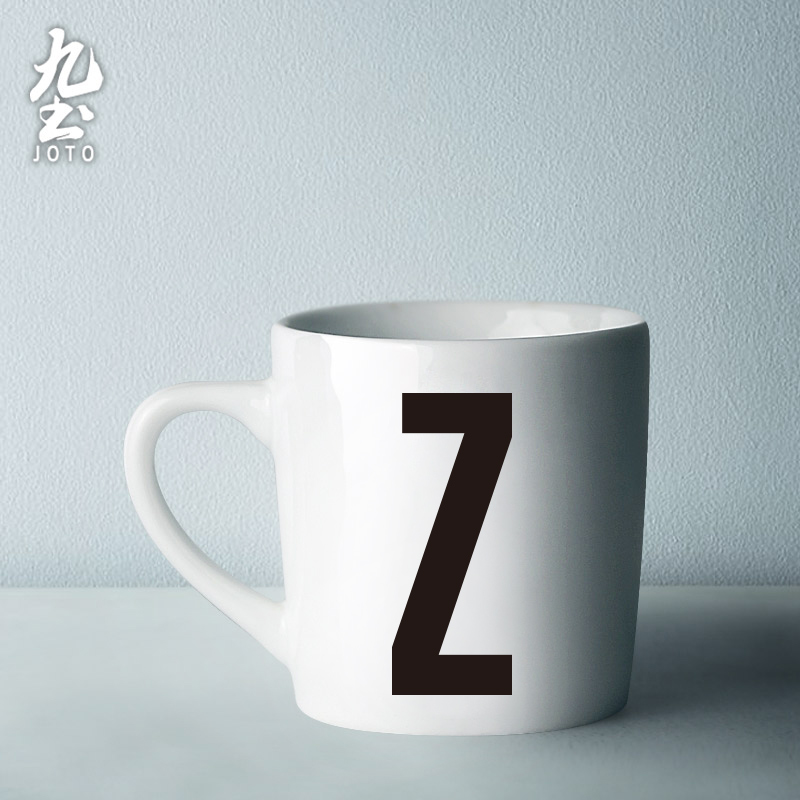 About Nine soil ins mark cup coffee cup contracted wind ceramic letters water cup for cup move couples the custom logo