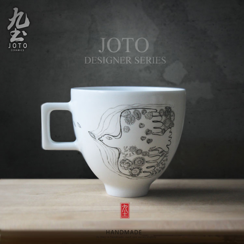 About Nine soil ins wind ceramic breakfast cup integration of design of French painter Xu Yawen coffee cup does coffee cup