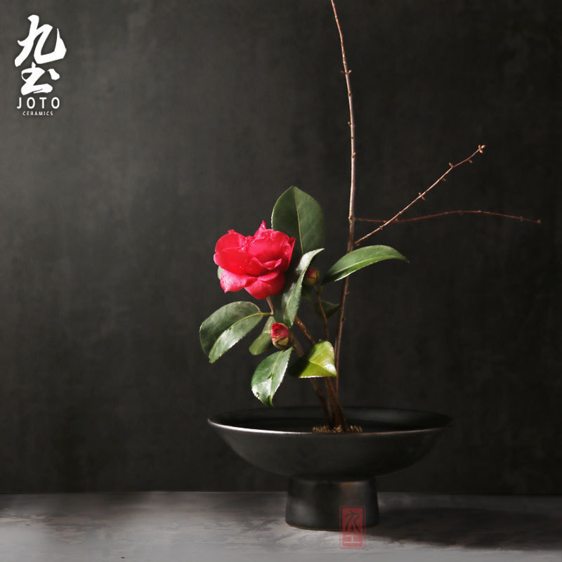 About Nine soil checking pottery zen Chinese style flower implement circular big props tea table inserted with new classical flower POTS, small flow