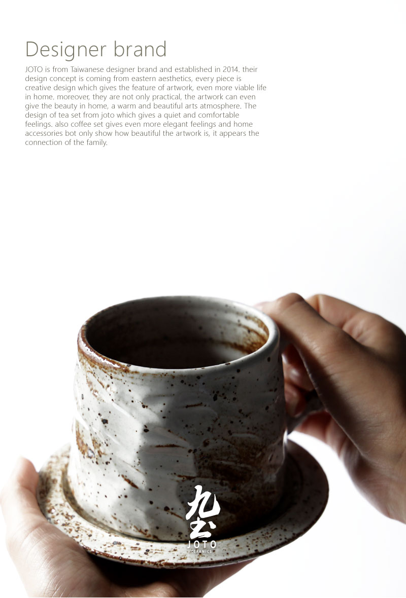About Nine soil coarse ceramic coffee cups and saucers suit set manually Japanese retro coffee cup art glass ceramic coffee cup