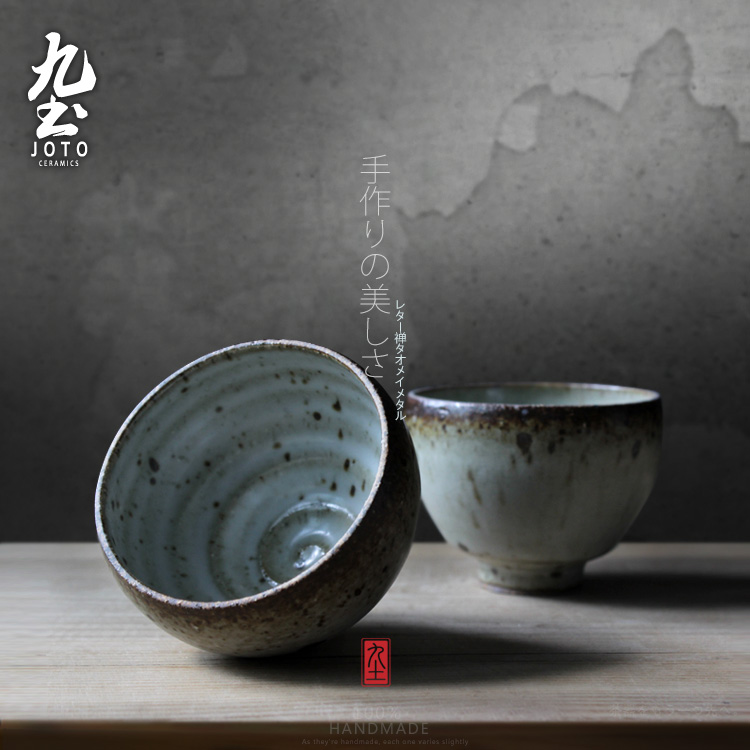 About Nine manual coarse pottery soil sample tea cup Japanese creative retro zen tea cups coarse pottery cups water cup fullness
