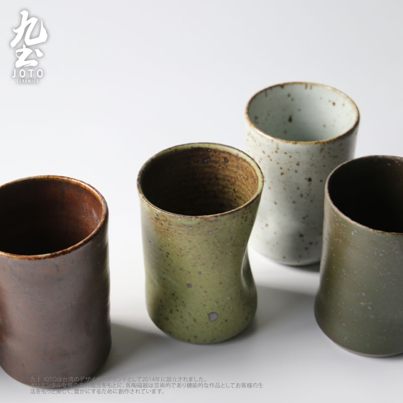 About Nine Japanese soil pottery teacup manual coarse pottery cup retro move make tea cup art pottery cup couples for a cup of water