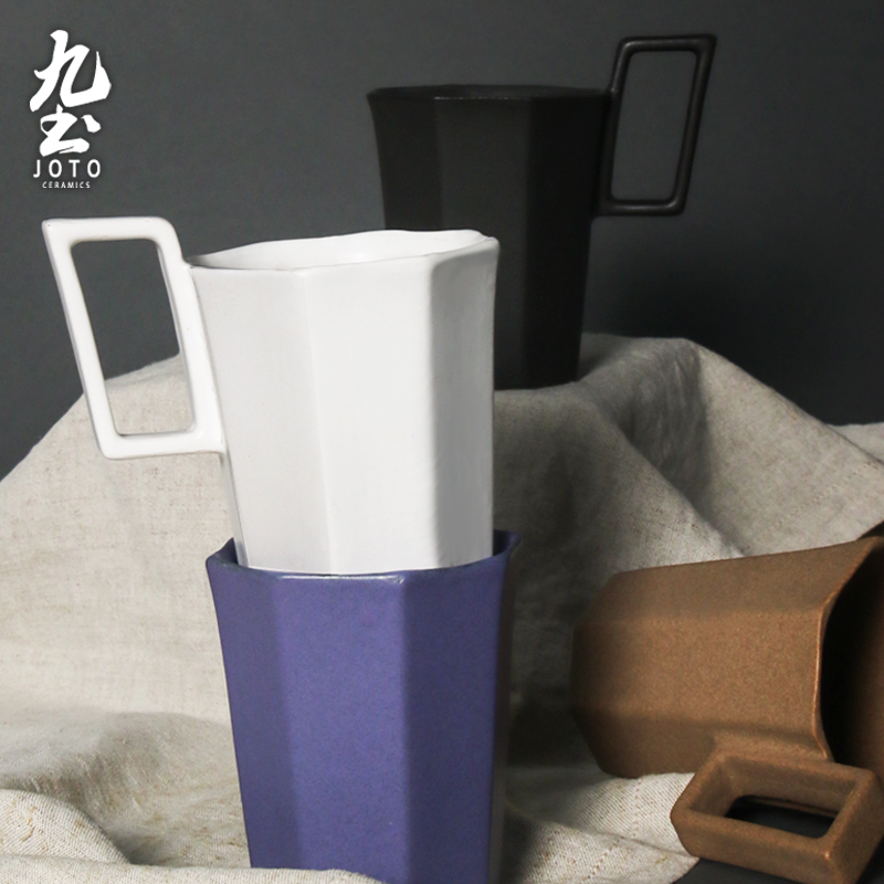 About Nine soil Japanese household creative manual coarse ceramic coffee cup tea cup keller retro art lovers to the CPU