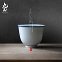 About Nine soil ceramic dry little retro black ground bearing Japanese pot saucer kung fu tea tea sea mini home