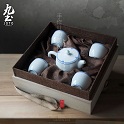 Earth ceramic tea pot nine mini hand Japanese tea pot small tea pot of tea storage soybeans restoring ancient ways