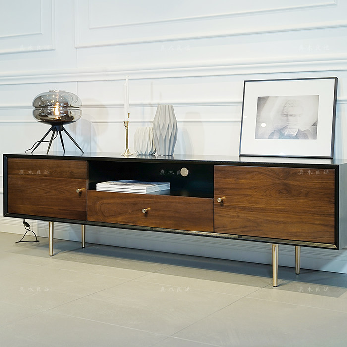 Real wood good made Nordic solid wood TV cabinet modern minimalist living room bedroom drawer TV cabinet audio and video cabinet